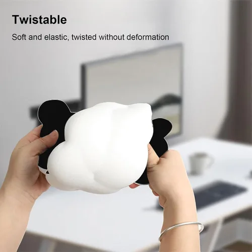 Vista 6 de Cloud - Juego de reposamuñecas para teclado y alfombrilla para mouse con reposamuñecas ergonómico, lindo soporte para reposamuñecas de espuma Blanco