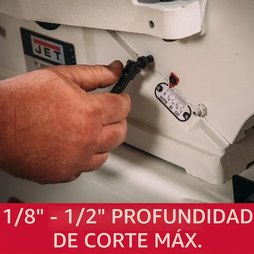 Vista 3 de JET Ensambladora de 8 pulgadas, cuchillo recto, 2 HP, 230V 1Ph (JWJ-8CS)