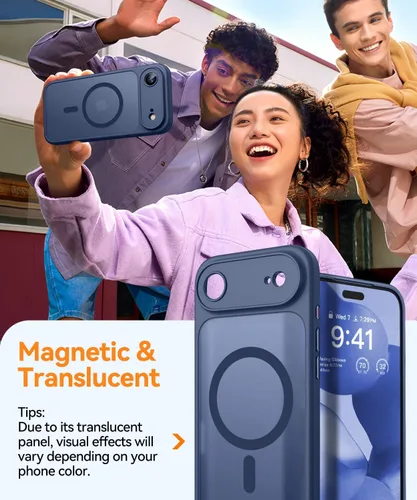 Vista 16 de CANSHN Funda magnética compatible con iPhone Air (6.5 pulgadas), mejorada [protección completa de la cámara] [compatible con Magsafe]