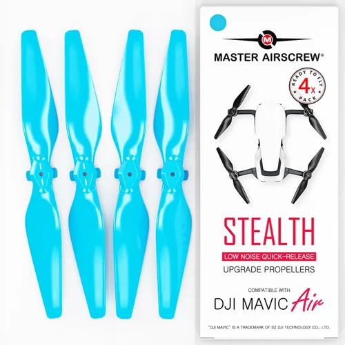 Vista 5 de Hélices sigilosas Master Airscrew para DJI Mavic Air - Negro, 4 piezas