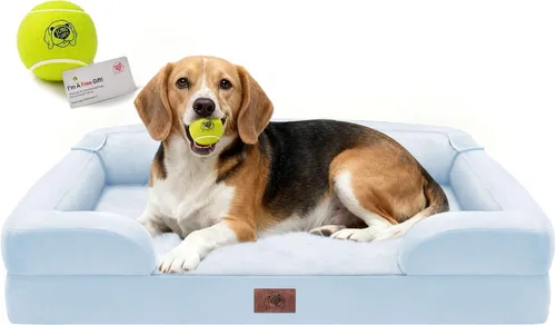 Vista 40 de Cama ortopédica impermeable para perros medianos y grandes Beige