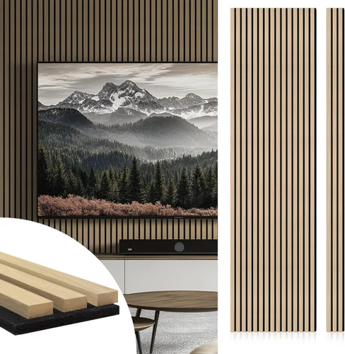 Vista 8 de CONCORD WALLCOVERINGS ™ Paneles de pared de madera, chapas 3D acústicas absorbentes de sonido para reducción de ruido e insonorización, cine