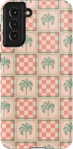 Vista 69 de Casely Funda para Galaxy S21 Here Comes The Sun Colorblock Sunset Diseño protector delgado esencial de doble capa Aquí viene el sol
