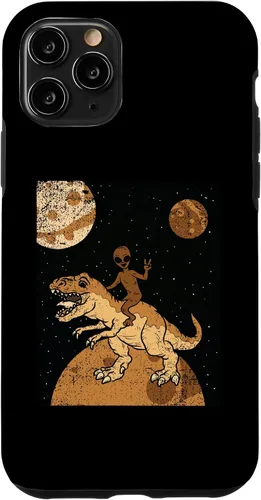 Vista 10 de Funda para iPhone 15 Alien Riding Dinosaur Black History Month Funny BLM T-Rex