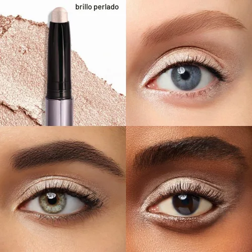 Vista 2 de Julep - Sombra de ojos 101 de crema a polvo, impermeable, barra con sombra de ojos – brillo perla – duradera, a prueba de arrugas, sombra de ojos