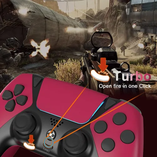 Vista 2 de OUBANG Control para controlador de PS4, control remoto de juego para controlador Elite PS4 con turbo, Steam Gamepad funciona con Playstation 4