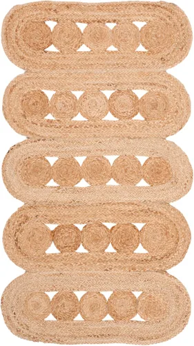 Vista 8 de SAFAVIEH Natural Fiber Collection - Alfombra decorativa de 2 pies 3 pulgadas x 4 pies, marfil, hecha a mano de yute trenzado trenzado, ideal