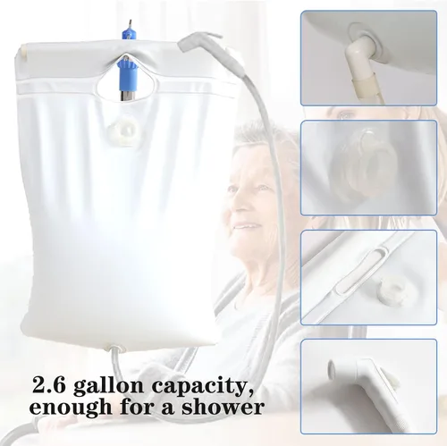 Vista 3 de Bañera inflable médica, cama portátil para pacientes geriátricos, ancianos, discapacitados, discapacitados, bañera de PVC para adultos con bolsa