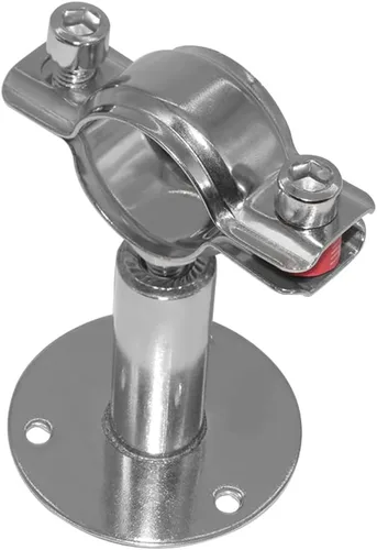 Vista 2 de Beduan Soporte de tubería de acero inoxidable de 5/8 pulgadas para montaje en pared en techo, abrazadera de correa de tubería ajustable para tubería