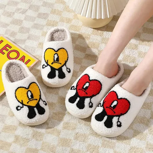 Vista 5 de Bad Cute Bunny Slippers for Women Home Slippers Cartoon Embroidery Holiday Gift