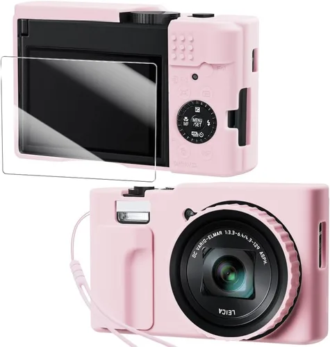 Vista 9 de Funda de silicona para cámara digital Panasonic ZS99 con cubierta extraíble para lente y protector de pantalla y cordón para accesorios Panasonic