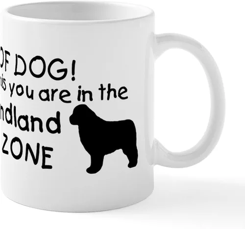 Vista 2 de CafePress Newfoundland Dog Drool Zone Taza de café de cerámica de 11 oz (11.0 fl oz)
