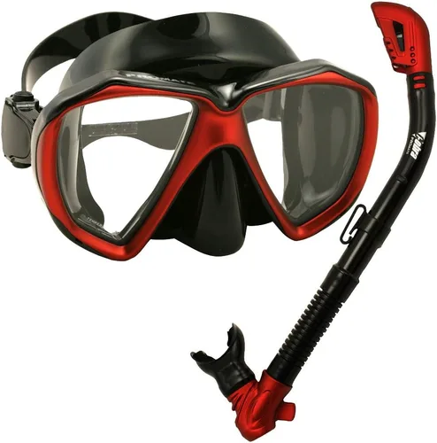 Vista 2 de PROMATE Snorkel Buceo Buceo Seco Máscara de Snorkel Deluxe Gear Set/ SCS0031
