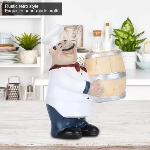 Vista 4 de Figura de chef, hermoso y práctico soporte para palillos de dientes, para encimera de cocina