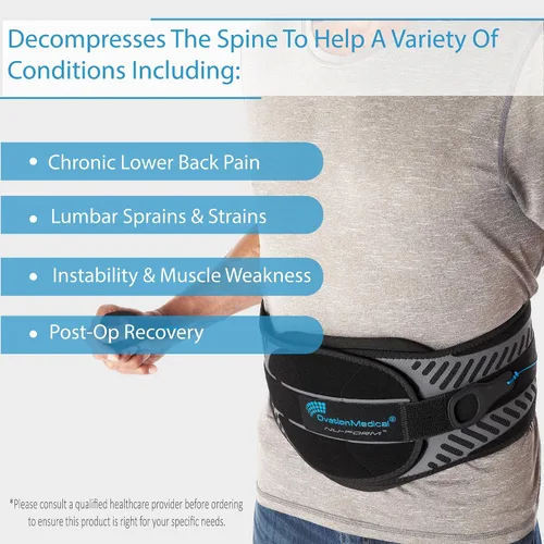 Vista 2 de Nu-Form - Soporte universal para la espalda baja - Soporte de espalda LSO con cierre ajustable, cinturón de soporte lumbar para tensiones