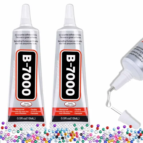 Vista 11 de B-7000 - Pegamento artesanal para hacer joyas - 110ml/3.7oz (paquete de 2) - Pegamento super adhesivo multifunción B-7000 Liquid Fusion para Gris