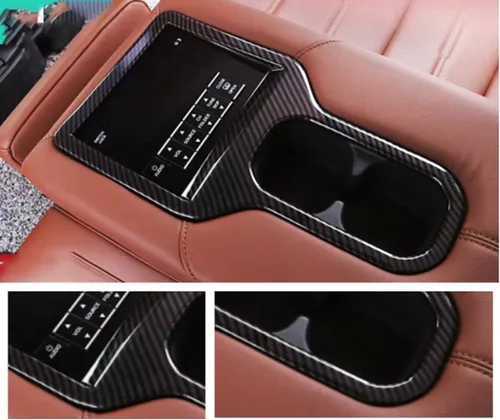 Vista 4 de Accesorios de coche aptos para Honda CR-V CRV 2017-2022 Cubierta trasera del panel de la taza de agua ABS 1 PC configuración baja
