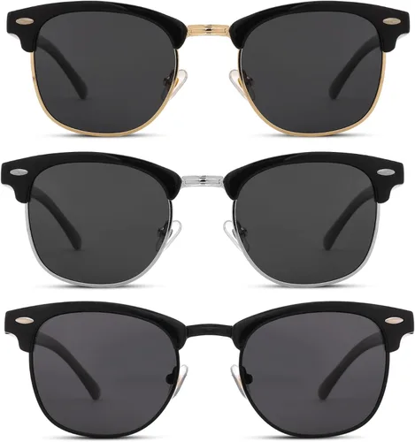 Vista 26 de Pro Acme Gafas de sol polarizadas semi sin montura con protección UV 400 para mujeres y hombres