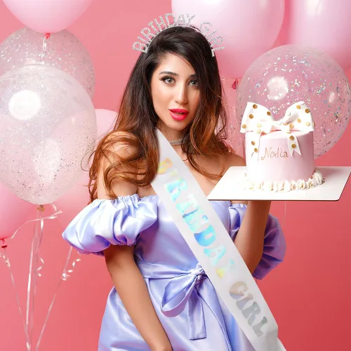 Vista 5 de Trnerm Diadema de cumpleaños para niñas y mujeres