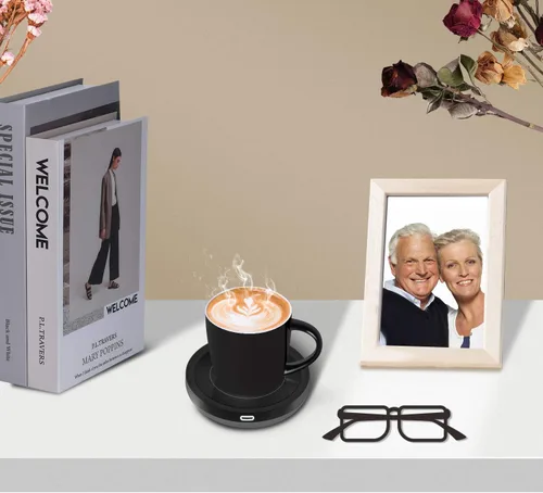 Vista 7 de BESTINNKITS Juego de calentador inteligente de taza de café, encendido/apagado automático, taza de inducción por gravedad, uso en escritorio