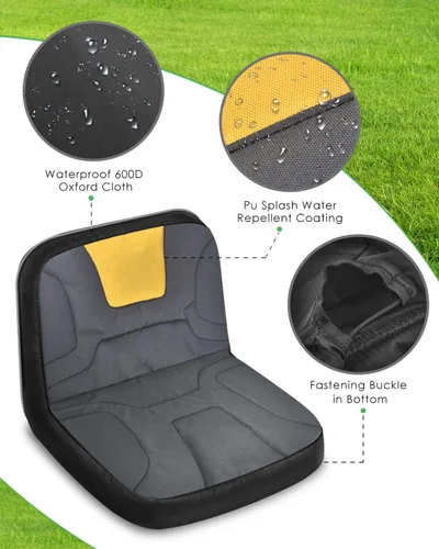 Vista 3 de PACETAP Funda para Asiento de Cortacésped, Funda de Asiento Impermeable de Oxford 600D Resistente con Acolchado, Funda para Asiento de Tractor