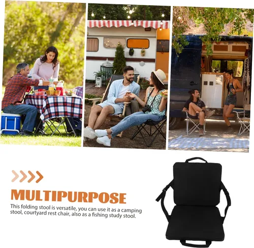 Vista 7 de Alipis Silla plegable portátil al aire libre compacta para playa, taburete de camping multiusos para pesca, jardinería, picnic