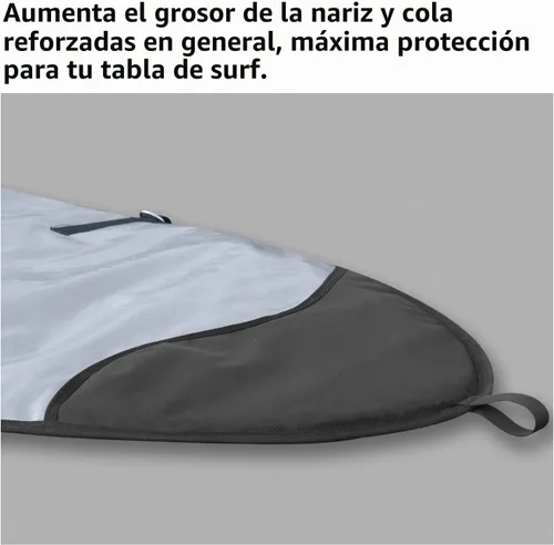 Vista 7 de Funda para tabla de surf y bolsa de almacenamiento para tabla de surf para viajes al aire libre, bolsa para tabla de surf de 5'0"-9'10", máxima