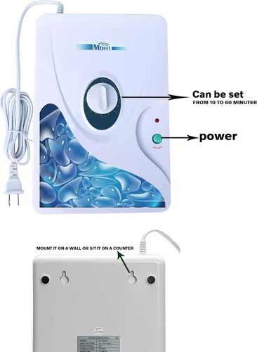 Vista 3 de Generador de ozono purificador de aire Salida de ozono 600mg/h blanco
