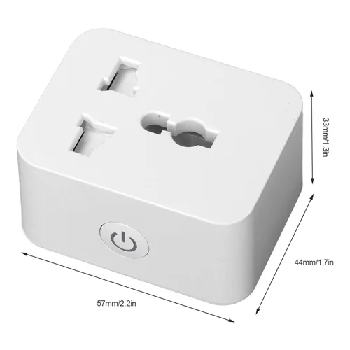 Vista 4 de Mini enchufe inteligente 15A enchufe de EE. UU. CA 100 a 240V toma de corriente inteligente para el hogar con función de temporizador Control de voz