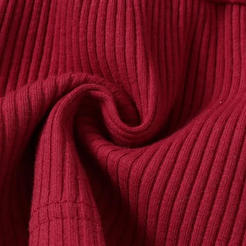 Vista 5 de YALLET Conjunto de ropa de bebé niña con volantes y pantalones de mezclilla rasgados