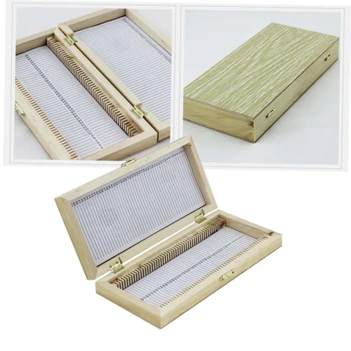 Vista 2 de GLEAVI Caja de muestras de diapositivas Caso Cajas Organizadoras Diapositivas de vidrio negro Accesorios y accesorios Diapositivas de diapositivas