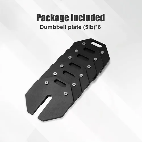 Vista 2 de Adjustable Dumbbell Weight Plates, Each 5lb Durable Versatile