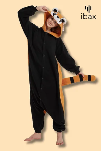 Vista 2 de IBAX Polar Fleece Adult Animal Onesie Pajama. Adult onesie costume. Animal onesies for adults. Halloween onesie adult.