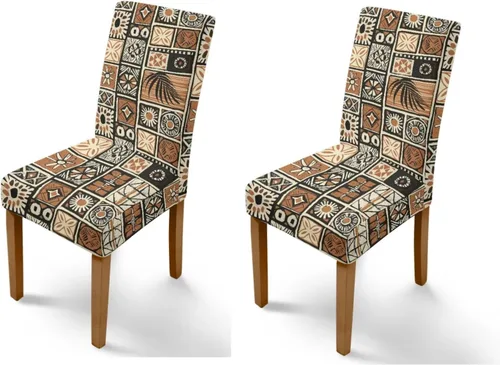 Vista 12 de Rnyleeg Juego de 1 fundas para sillas étnicas para sala de estar, sin brazos, estampado tribal azteca, elásticas, fundas protectoras para sillas