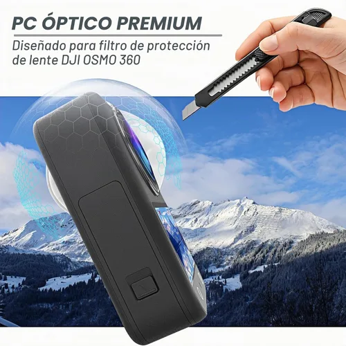 Vista 6 de Protectores de lente para cámara DJI Osmo 360, cubierta protectora de lente para DJI Osmo 360 Standard Combo Accesorio
