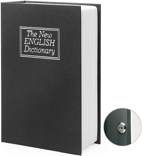 Vista 8 de Caja fuerte de almacenamiento de libro de diversión (9.5"×6"×2.2"), caja fuerte secreta tipo diccionario con cerradura de combinación de seguridad