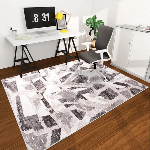 Vista 8 de Tapete para silla de oficina para suelo de madera dura, 48"x36" tapete protector de escritorio de computadora de fácil deslizamiento para silla Hoja