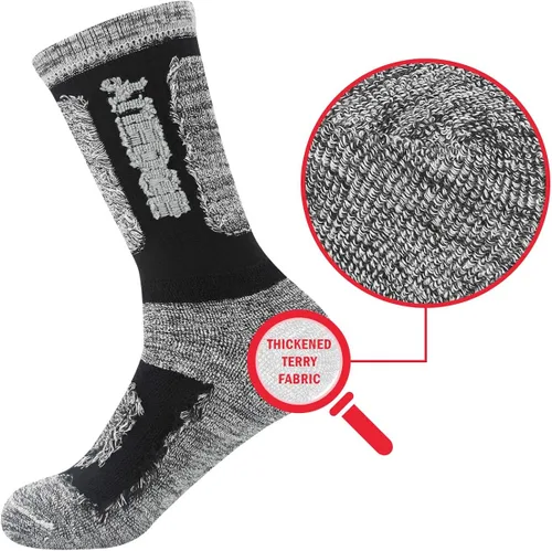 Vista 7 de YUEDGE Calcetines atléticos acolchados de rizo de algodón para hombre calcetines térmicos más gruesos y cálidos calcetines de trabajo para hombres