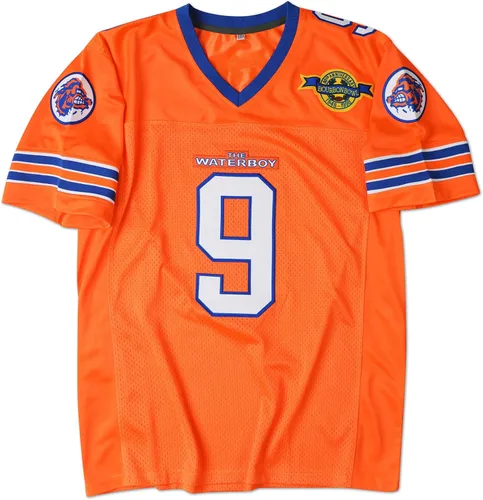 Vista 8 de 90s Football Jersey for Party,Men Bobby Boucher #9 The Waterboy Negro