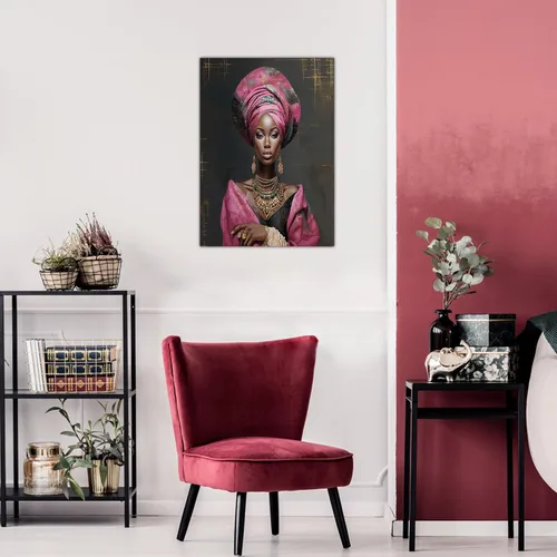 Vista 155 de Arte de pared afroamericano, decoración de rey y reina bailarín negro para sala de estar, arte de pareja de amor negro para dormitorio, lienzo