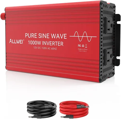 Vista 10 de ALLWEI Inversor de corriente para automóvil de 300 W, convertidor de CC de 12 V a 110 V CA, adaptador de enchufe de automóvil con toma de corriente