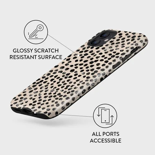 Vista 4 de BURGA - Funda compatible con iPhone 12, apta para carga inalámbrica, carcasa rígida híbrida de 2 capas + funda de silicona, resistente, ajuste