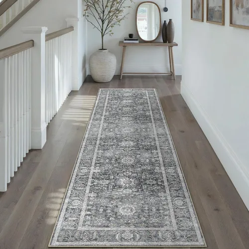 Vista 70 de PureCozy Alfombra de área beige de 2 x 3 pulgadas, lavable, vintage, pequeña, para entrada, cocina, suave, retro, floral, de pelo bajo, tapete