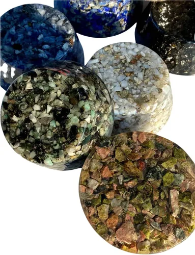 Vista 8 de Tiger's Eye Crystal Tower Buster Orgone Generator Energy Accumulator PERFECT GIFTING TOOL!!!! Made using Advance Harmonics Orgonite Many Beautiful