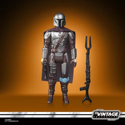 Vista 3 de STAR WARS Retro Collection The Mandalorian (Beskar) - Figura de acción coleccionable de The Mandalorian a escala de 3.75 pulgadas, accesorios