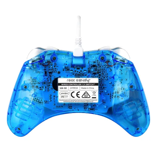 Vista 14 de Rock Candy Wired Gaming Switch Pro Controller - Zelda Breath of the Wild - Blue - Official License Nintendo - OLED Lite Compatible - Compact