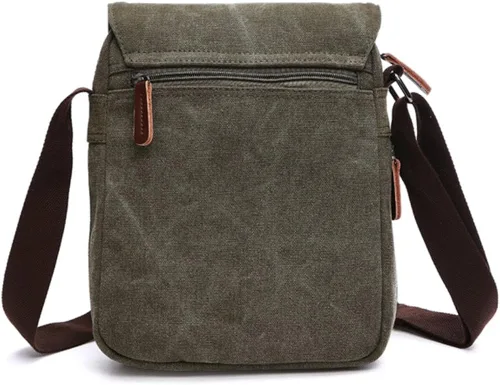 Vista 3 de Sechunk Pequeño bolso de hombro cruzado de lona vintage, Bb_284