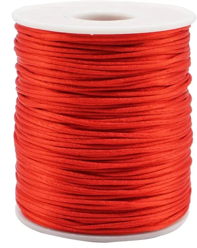 Vista 17 de Cordón de nailon negro de satén de 0.039 in x 109 yardas, cordón de seda satinada para pulseras, collares, fabricación de joyas, nudos chinos