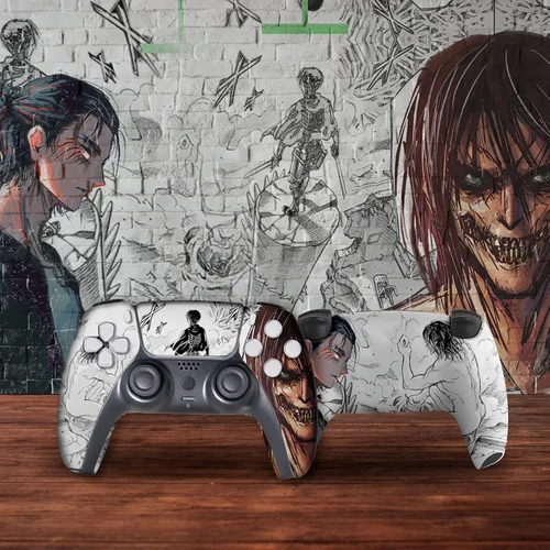 Vista 7 de Attackk on Tittan Custom PS-5 Controller Wireless compatible with Play-Station 5 Console by BCB Controllers Proudly Customized in USA with