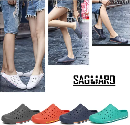 Vista 7 de SAGUARO Zuecos de jardín para mujer y hombre zapatos casuales unisex de secado rápido sandalias antideslizantes de verano para playa